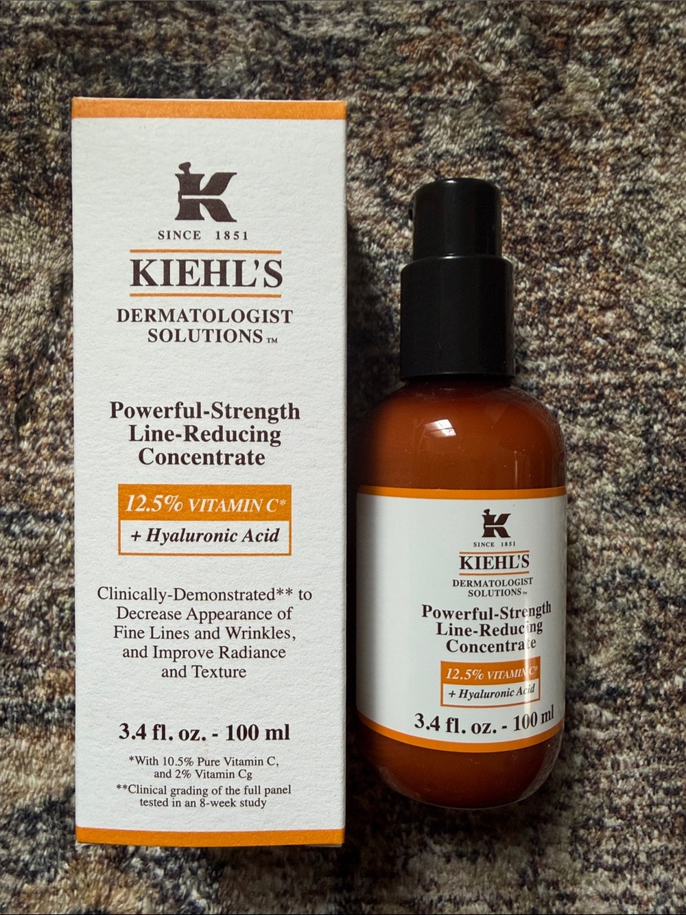 Kiehl's Powerful-Strength Line-Reducing Concentrate - Orange, White